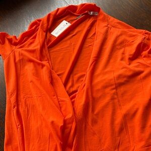 Bright Orange Wrap Top